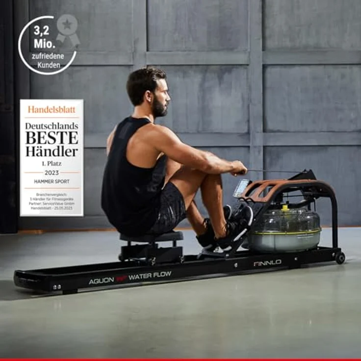 HAMMER Finnlo Rudergerät Aquon Waterflow – Bild 4