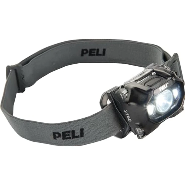 PELI 2760, Nachtsichttaugliche Mehrstrahl-LED-Stirnlampe, 289 Lumen, IPX4 wasserfest, Farbe: schwarz – Bild 1