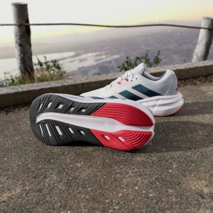 adidas Laufschuhe JQ5081 für Herren, atmungsaktiv, neutral, Cloud White/Core Black/Pure Ruby – Bild 8