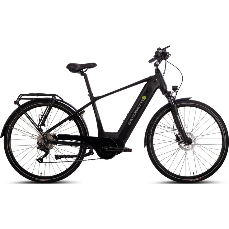 SAXONETTE E-Bike Trekkingrad Quantum Sport Diamand, 10 Gang Shimano, 540 Wh Mittelmotor, hydraulische Scheibenbremsen, für Damen und Herren