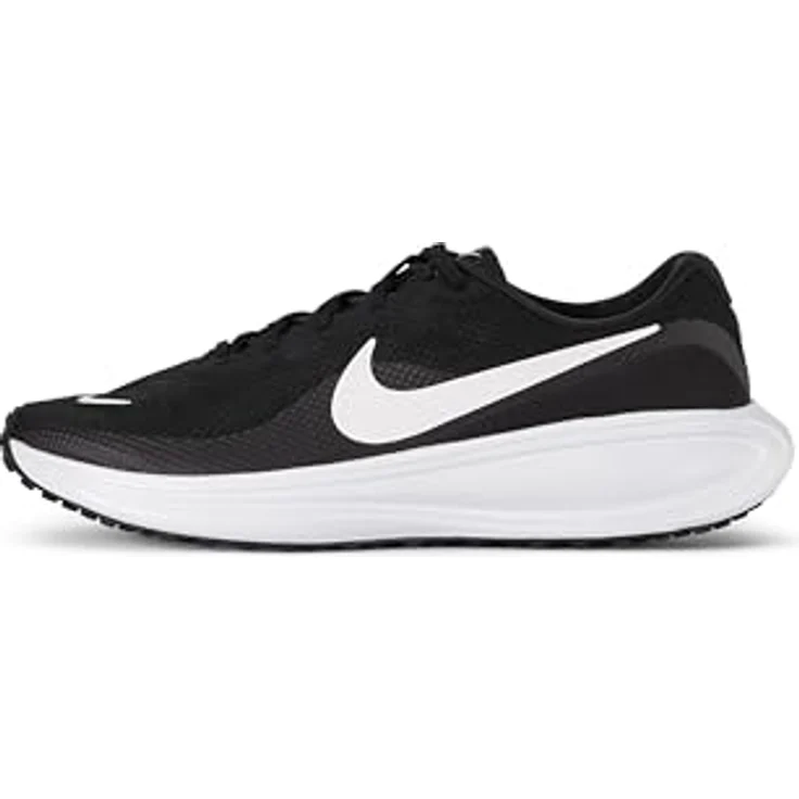Nike Revolution 8 Herren Laufschuhe, Atmungsaktive Sneaker mit Gummi-Außensohle und 10 mm Sprengung, Schwarz – Bild 1