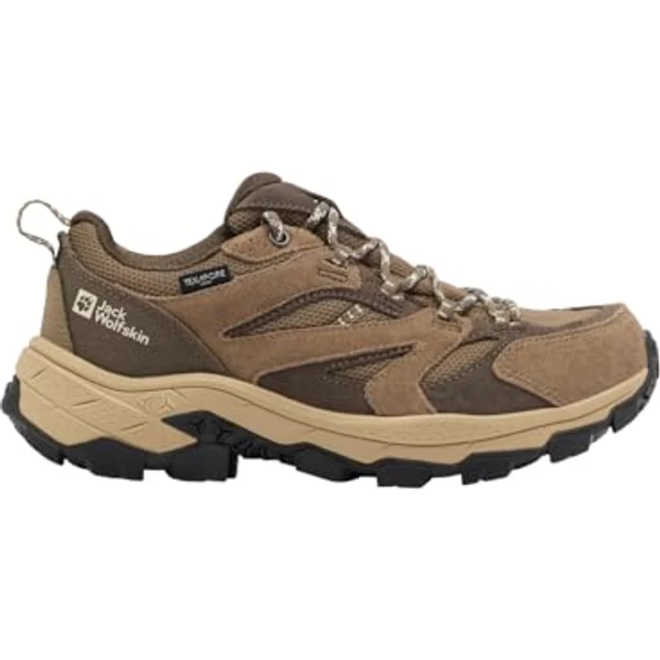 Jack Wolfskin VOJO TOUR TEXAPORE LOW W, Wanderschuh mit wasserdichtem Wetterschutz, griffiger Gummi-Außensohle und EVA-Mittelsohle, schwarz – Bild 2