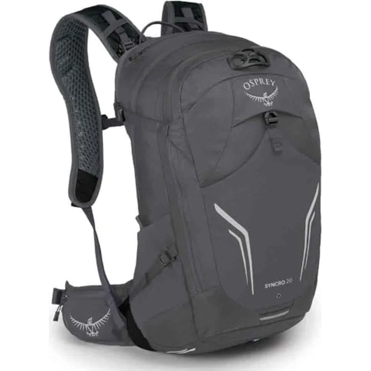 Osprey Syncro 20 Coal Grey O/S, Wanderrucksack mit gespannter Mesh-Rückenplatte und kurvenförmigen Schultergurten – Bild 3