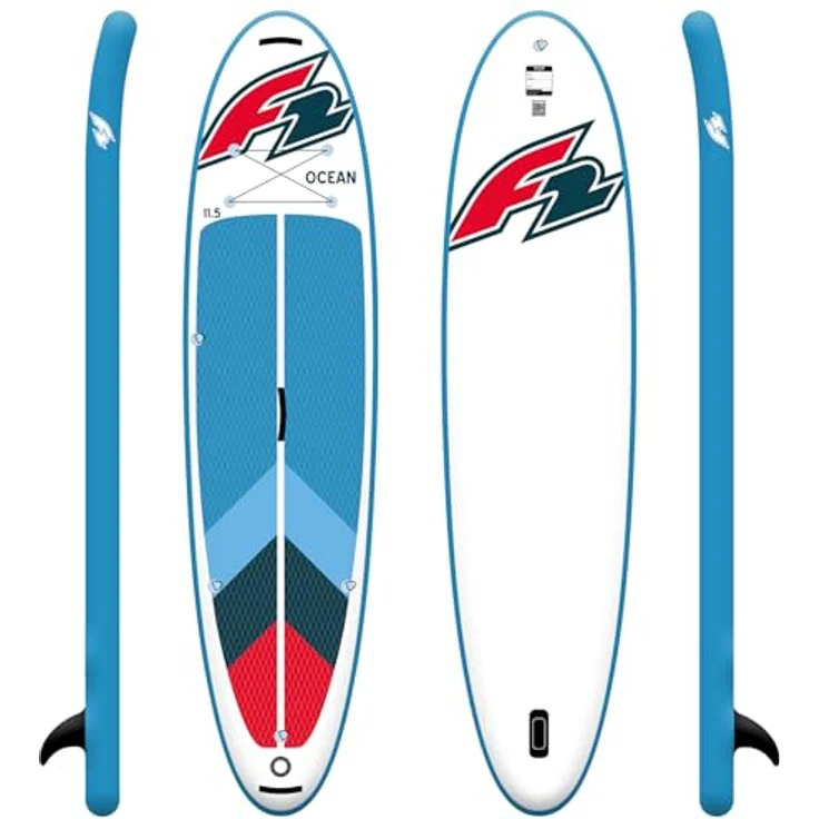 F2 Stand up Paddle Board OCEAN LTD SUP Board Only 11,5 Rot 2024/2025, aufblasbar mit 6-Zoll-Dropstitch-Material – Bild 2