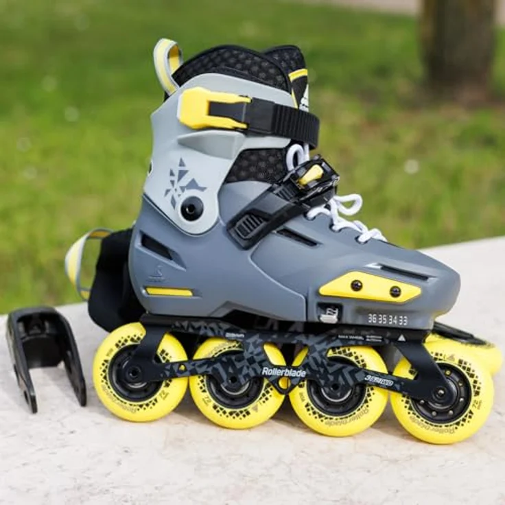 Rollerblade Apex Kinder-Inlineskates, Urban und Freestyle, grau, EU 37, verstellbar mit 3- oder 4-Rollen-Setup – Bild 5