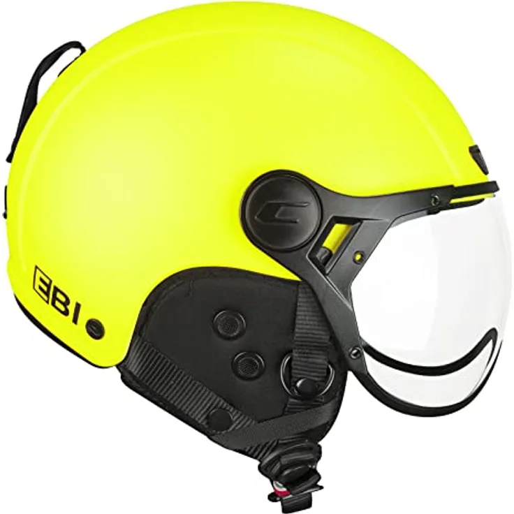 CGM 801A EBI MONO, Zugelassener Ski-E-Bike-Helm mit ABS-Außenschale, Fluo Gelb, Größe M, Doppelte Zertifizierung CE EN1078 und CE EN1077