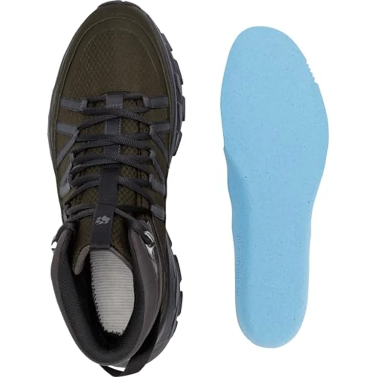 Jack Wolfskin Wild Hike Texapore Mid M Herren Wanderschuhe, wasserdicht und atmungsaktiv, dunkelgrün, Größe 46 – Bild 9