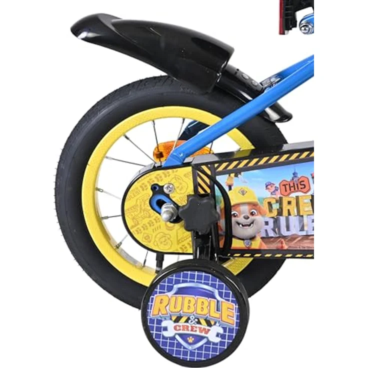 Volare Rubble Kinderfahrrad, 12 Zoll, 1 Gang, ohne Schaltung, mit Handbremsen und abnehmbaren Stützrädern – Bild 9