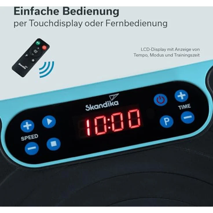 Skandika Vibrationsplatte V2 | Vibrationsgerät für Muskelaufbau, Ganzkörper, Oszillation 6 – 13 Hz, bis 120 kg, mit Griff – Bild 5