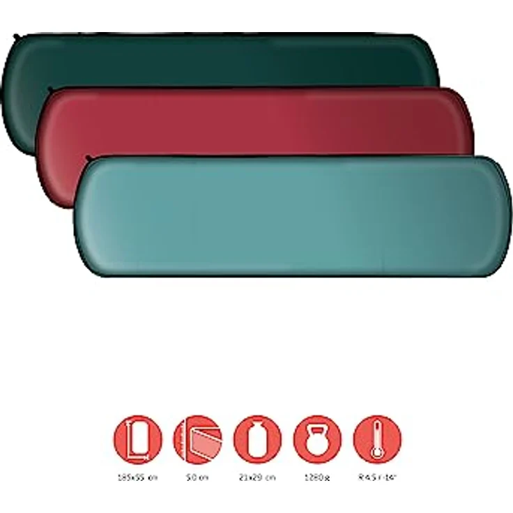 Grand Canyon Matte Hattan 5.0 M, selbstaufblasende Isomatte mit Komfort-Schaumstoff, Wärmeisolation bis -14 °C, Größe 185 x 55 x 5,0 cm – Bild 2