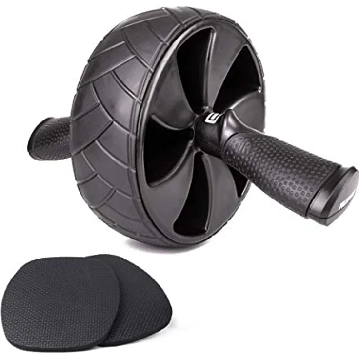 PULLUP & DIP Bauchroller, Ab Wheel mit ergonomischen Griffen und gepolsterten Kniematten, Bauchmuskelrad, Ab Roller für Bauchmuskeltraining & Heimtraining zu Hause