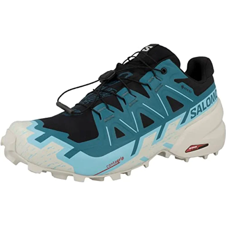 Salomon Speedcross 6 GTX 471152, Laufschuhe mit robustem Mesh-Obermaterial und Schnellschnürung, Schwarz – Bild 4