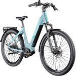 Zündapp X850 Trekking E-Bike, 28 Zoll Pedelec mit 550Wh Akku, 7-Gang Nabenschaltung, Riemenantrieb, seeblau, für Körpergrößen 165-185 cm