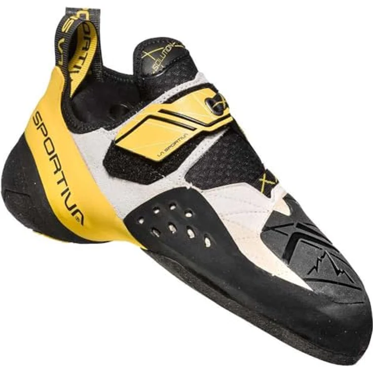 La Sportiva Solution Herren Kletterschuhe, weiß, mit Schnellverschluss und abriebfester Gummisohle, Größe 38 – Bild 4