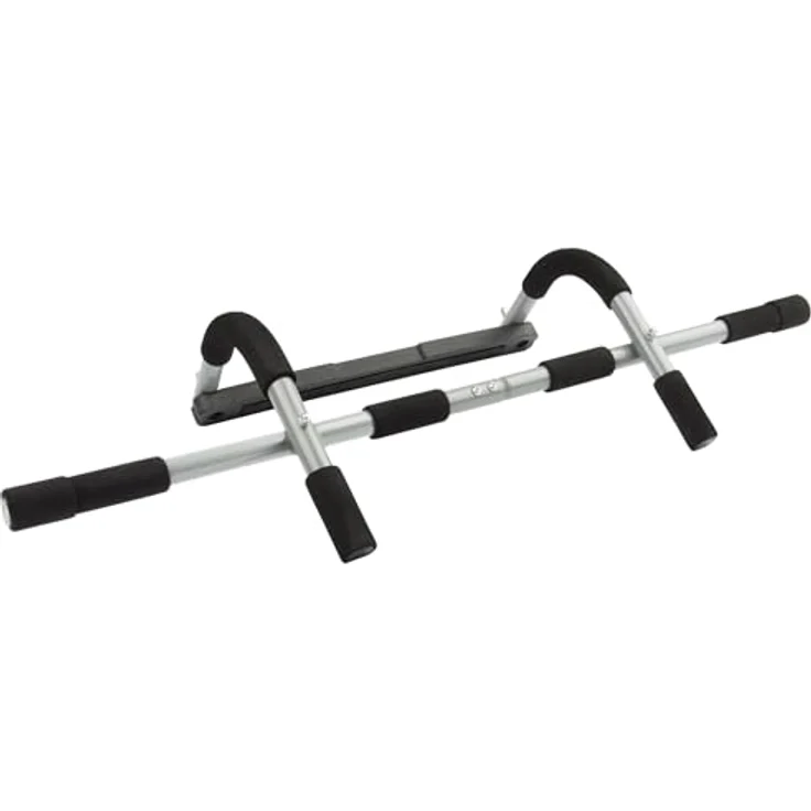 Ultrasport Unisex 4-1 Tür Klimmzugstange, Oberkörpertrainer, MultifunktionsTrainingsgerät für Zuhause und Büro Klimmzugstange, Rahmen Länge ab ca. 61 bis max. 81, Grau und Schwarz - Preisvergleich – Bild 1