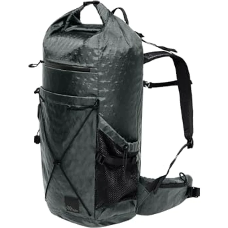 Jack Wolfskin WANDERMOOD ROLLTOP 30, Wanderrucksack mit verstaubarer Hüftgürtel, Roll-Top und gepolstertem Laptopfach, schwarz – Bild 2
