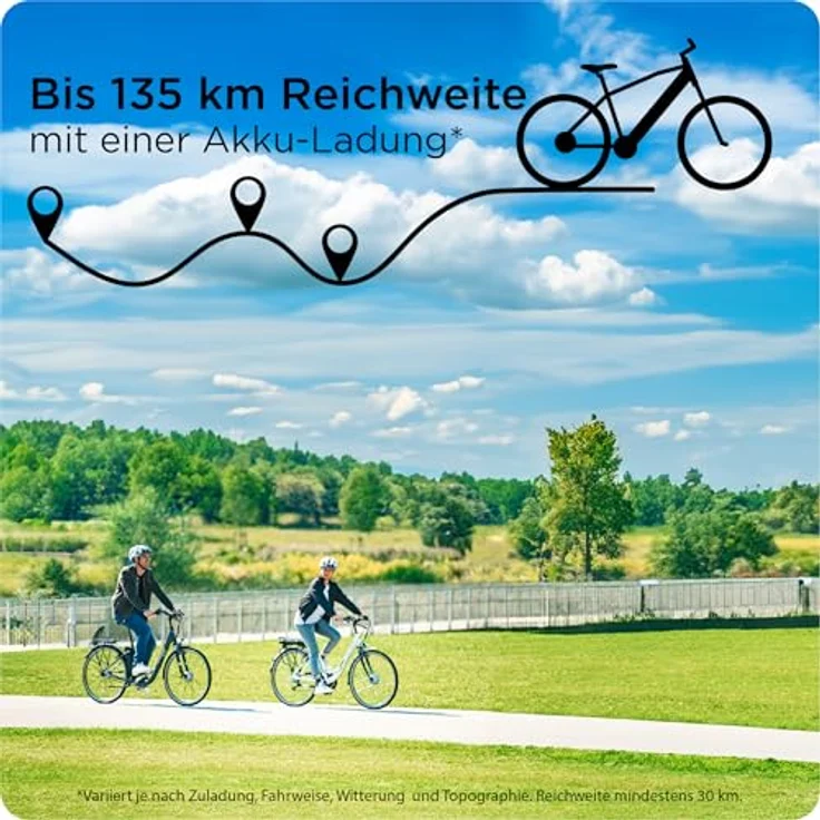 ZÜNDAPP E Bike 700c Damenrad Pedelec Z503 28 Zoll Elektrofahrrad in Weiß/Grün, 250W Motor, bis zu 135 km Reichweite – Bild 2