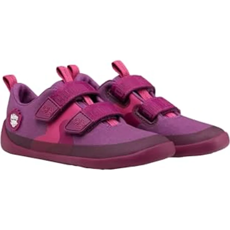 Affenzahn Kid's Barfussschuh Baumwolle Lucky, Kletterschuhe für Damen, rosa, Gummisohle, Klettverschluss, atmungsaktiv – Bild 2