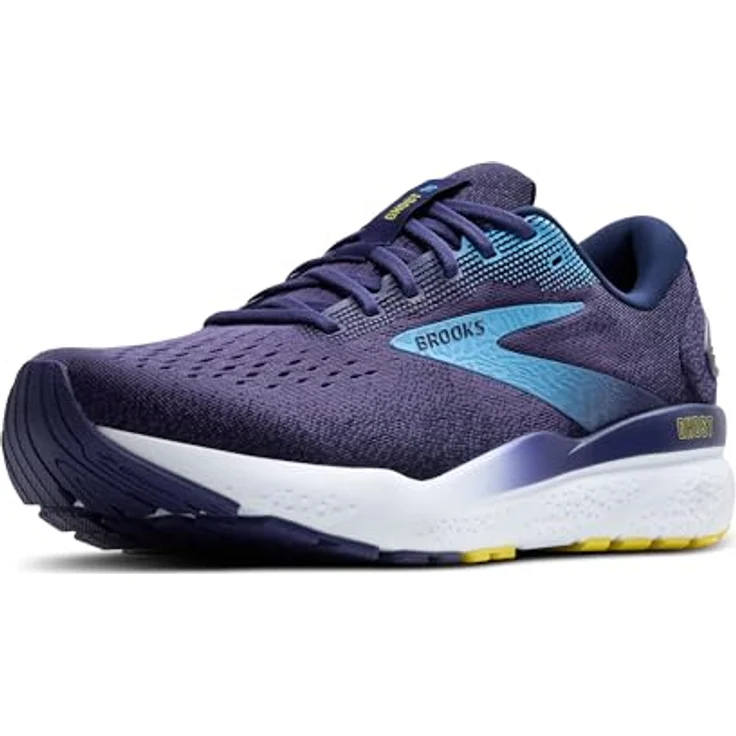 Brooks Ghost 16, Laufschuh für Herren mit softer Dämpfung, optimierter Passform, atmungsaktivem Obermaterial, blau/bonnie blau/gelb, Größe 46 – Bild 1
