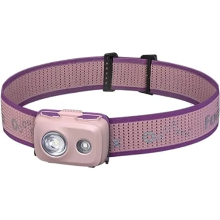 fenix HL16 Rosa, leichte Mehrzweck-Stirnlampe, 450 Lumen, 104 m Reichweite, max. 100 Stunden Laufzeit, AAA-betrieben, Rotlichtmodus, IP66 wasserdicht