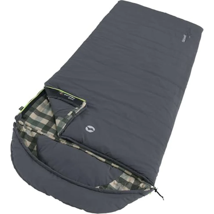 Outwell Camper Deckenschlafsack, 2-3 Jahreszeiten, 235 cm, mit integriertem Kopfkissen und recycelter Polyesterfüllung – Bild 1