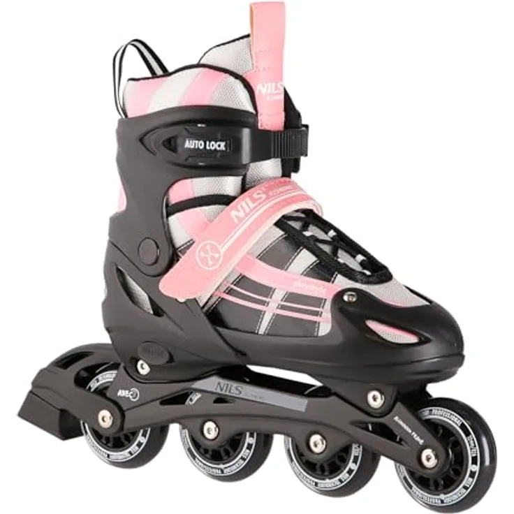 Nils Extreme NH18366, 2-in-1-Rollschuhe mit Hockeykufen, verstellbar in Größe M (35-38) für Kinder, Aluminium-Inliner-Schiene und rostfreie Stahlkufe