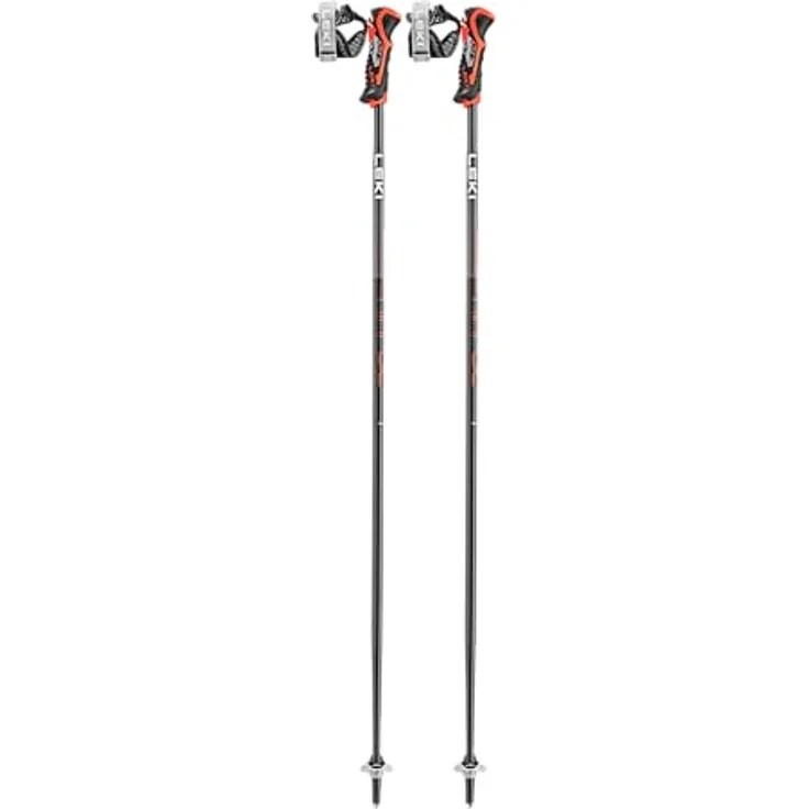 LEKI Airfoil 3D Skistöcke, Black-Anthracite-red, 115CM, Aluminium HTS, Trigger S, Trigger 3D SL