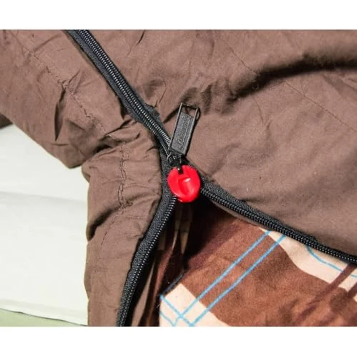 Coleman Schlafsack Hampton Double XXL, Deckenschlafsack für 2 Personen, ultraleicht 1,8 kg, Komforttemperatur +6°C, 220 x 150 cm, Braun – Bild 5