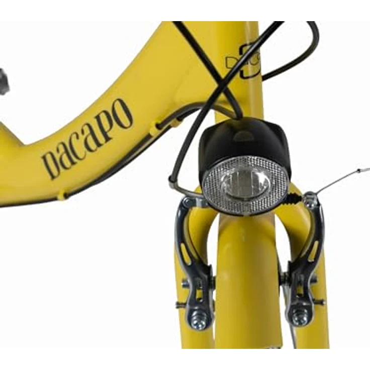 DaCapo Damenfahrrad Toscana 28'', 6 Gänge, RH 48 cm, urbanes Design mit hellen Reifen und StVZO Beleuchtung – Bild 7