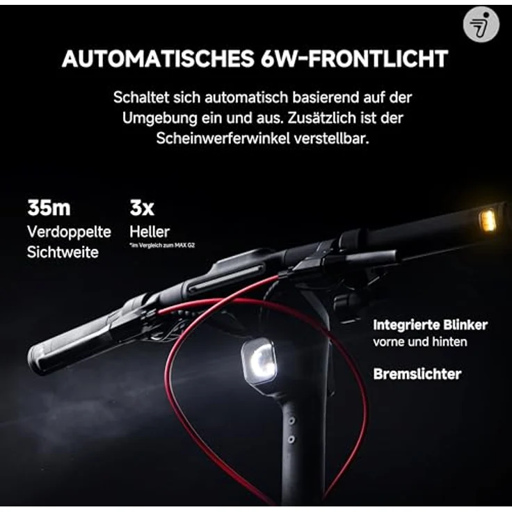 ninebot by Segway E-Scooter MAX G3 D, 700 W, 20 km/h, 11-Zoll Reifen, IPX6, Eco Modus Reichweite 80 km – Bild 10