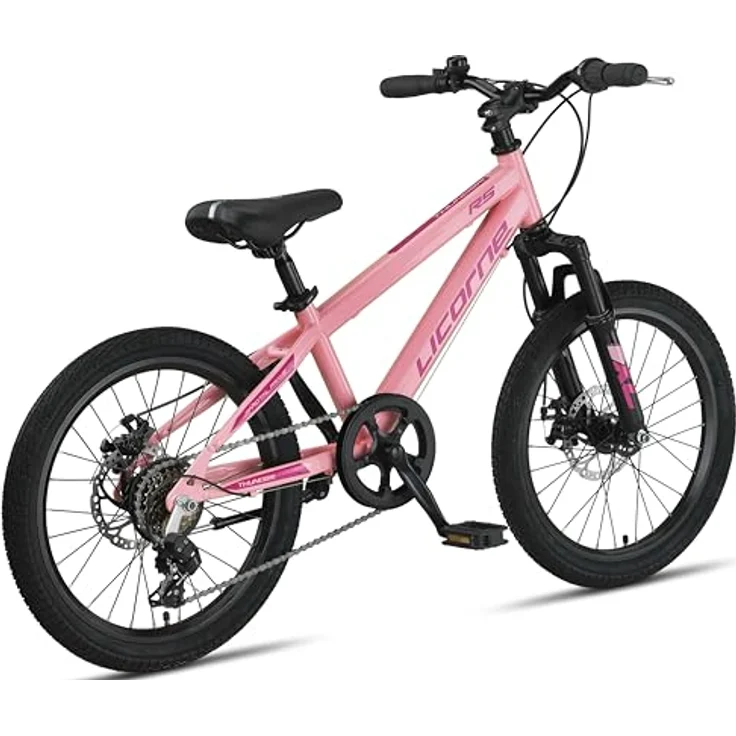 Licorne Bike Thunder Premium Mountainbike, 20 Zoll, rosa, Discbremse, robustes Design, inklusive Werkzeugset – Bild 3