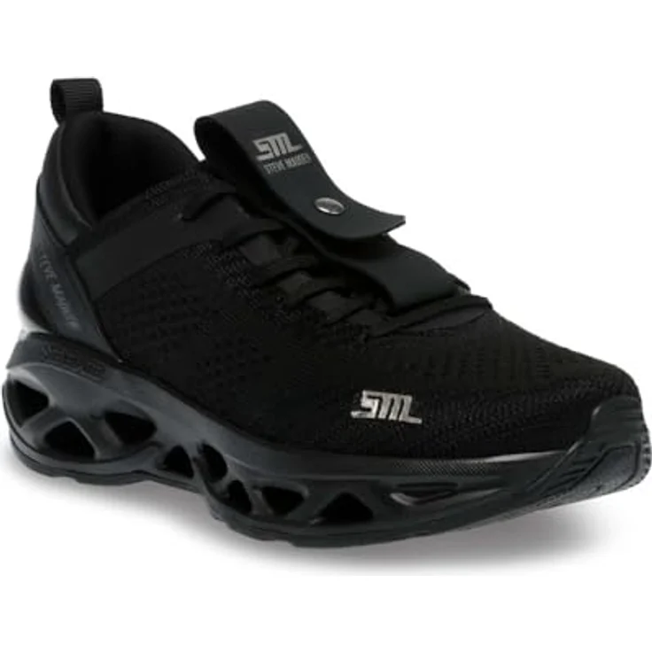 Steve Madden Surge 1, Damen Laufschuhe Schwarz EU 38, Atmungsaktives Mikro-Mesh, Plateausneaker mit Gummiaußensohle – Bild 2