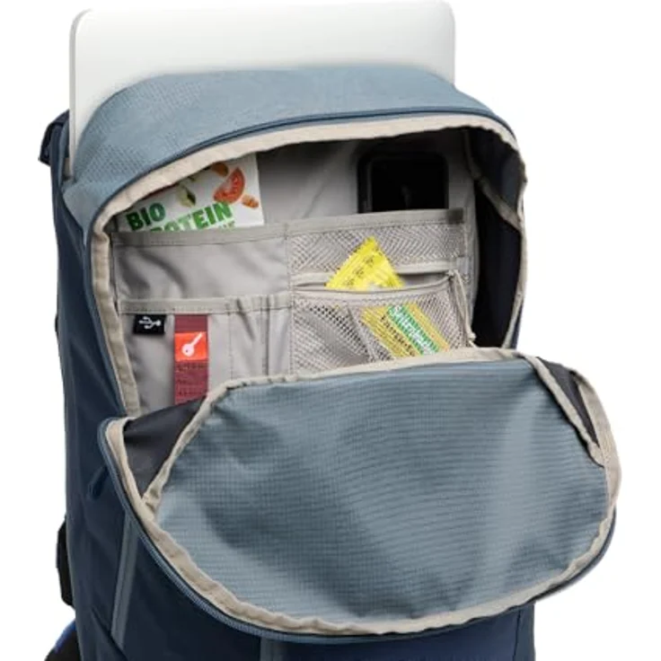 Vaude Velotasche, Gepäckträgertasche 20 l mit Rucksackfunktion und zahlreichen Fächern – Bild 6