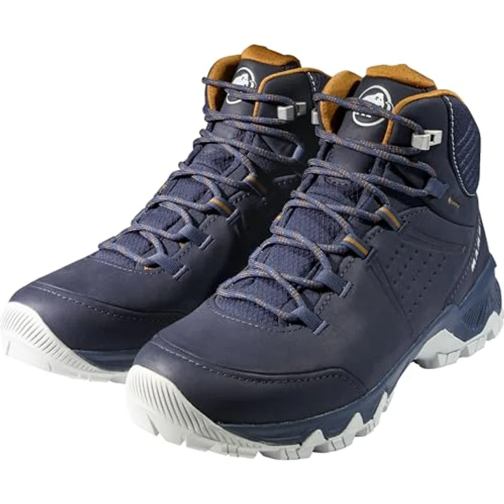Mammut Nova Mid IV GTX, wasserdichter Wanderschuh aus terracare® Nubukleder, marineblau/braun, mit vibram® Sohle und GORE-TEX Membran – Bild 2