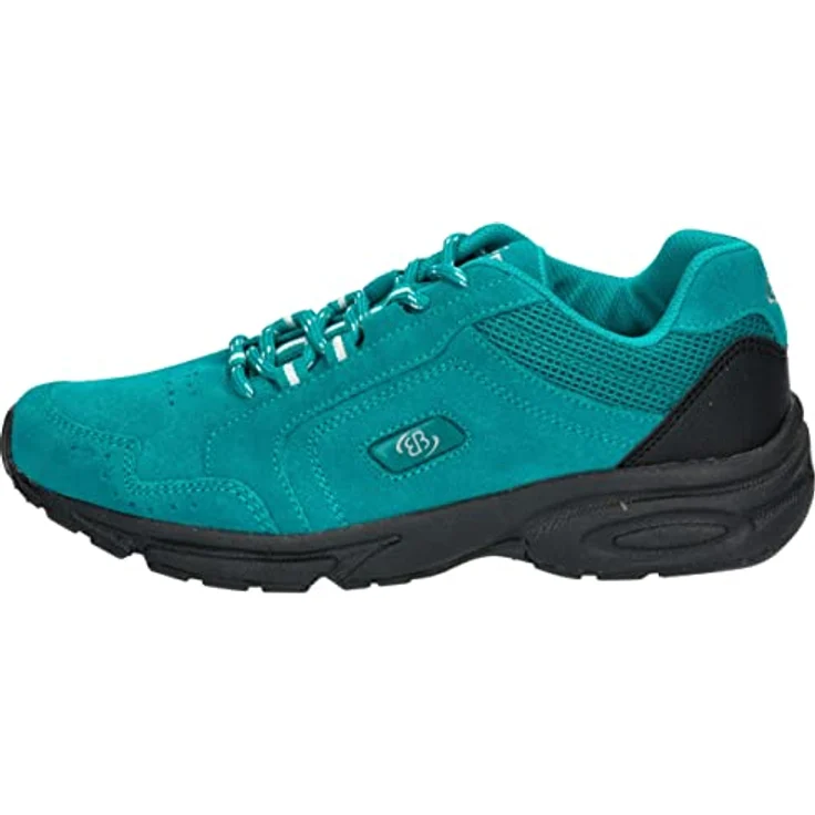 BRÜTTING Nordic Walking Schuh Circle, Outdoorschuh aus Veloursleder mit Wechselfußbett und dämpfender Gummisohle, grau – Bild 2