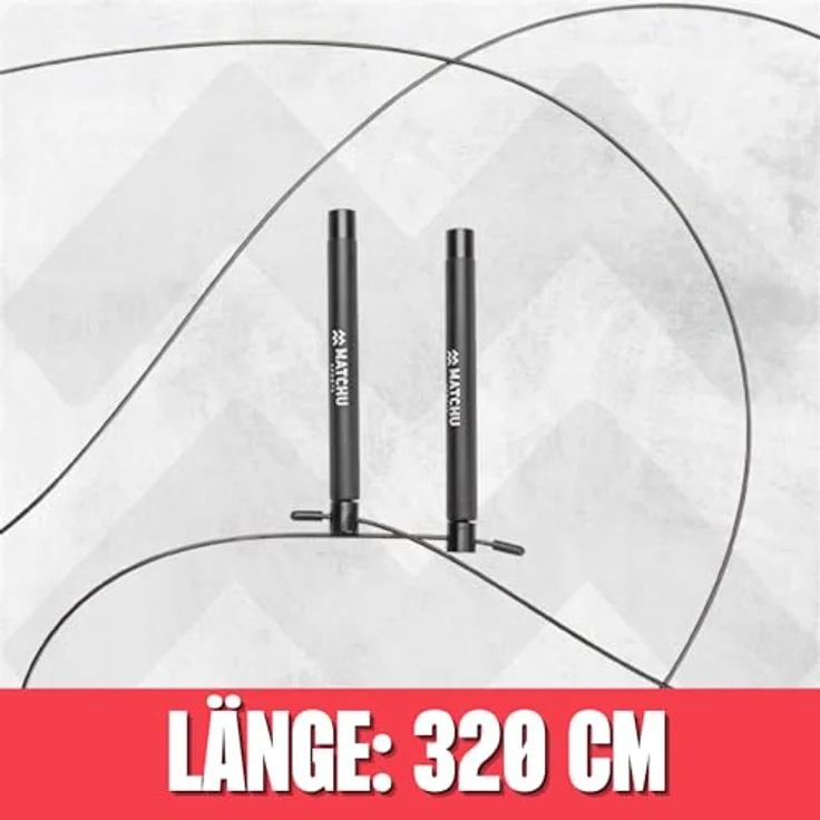 MATCHU Speed Rope, Springseil für Erwachsene mit Aluminiumgriffen und optimalem Grip, perfekt für Crosstraining, leicht und tragbar – Bild 4