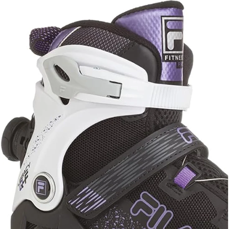 FILA Legacy QF, Inline Skates für Damen mit 84 mm Rädern, Schnallenverschluss, Schwarz-Violett – Bild 3