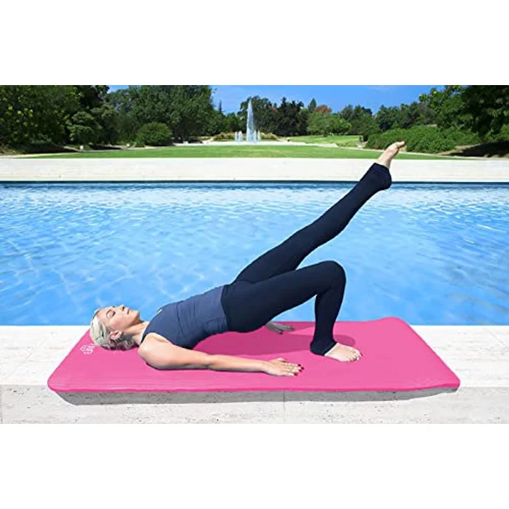 BnB Sports Premium NBR Sportmatte, rutschfeste Gymnastikmatte, Rosa Yogamatte Stretching Pilates, dicke Fitnessmatte, Workout Camping Outdoor & Abs Matte – Bild 4