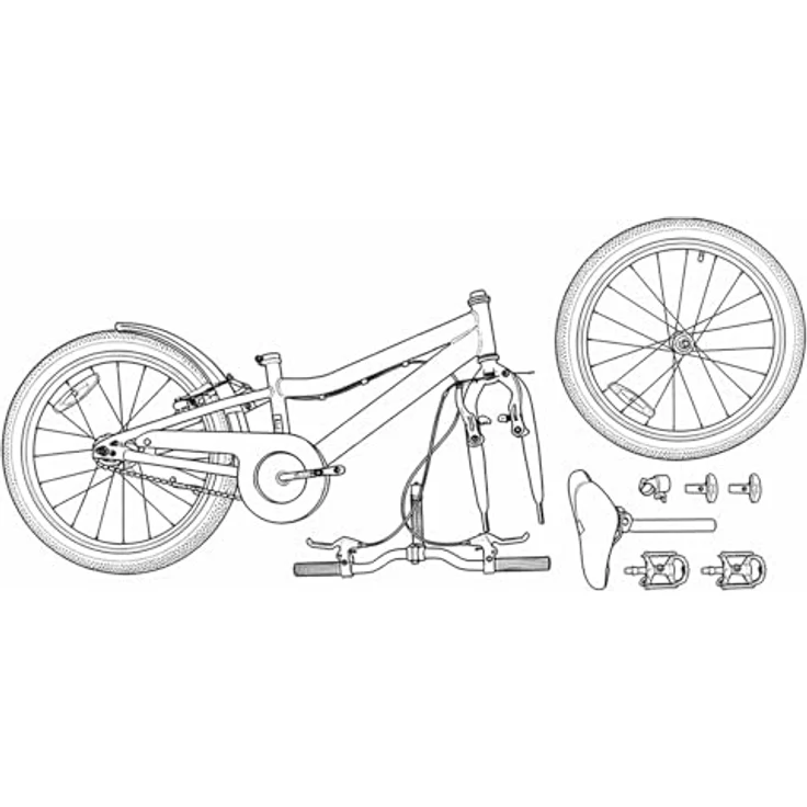 vidaXL Kinderfahrrad 24 Zoll, 6-Gang für 8-12 Jahre, rot, 158 x 53 x 100 cm – Bild 4
