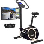 Skandika Ergometer Morpheus | Heimtrainer für Zuhause, 12 kg Schwungmassensystem, 32 Levels, 24 Programme, App Kompatibel mit Kinomap, Pulsgurt, Tablethalterung | Indoor Fahrrad bis 150 kg