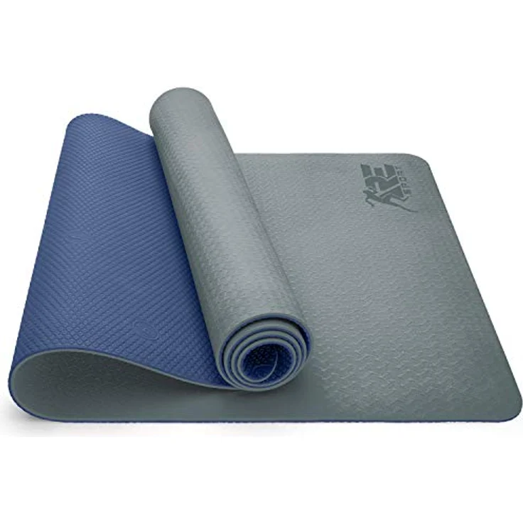 RE:SPORT Yogamatte Phthalatfrei - Gymnastikmatte rutschfest, Fitnessmatte schadstofffrei, Trainingsmatte mit Tragegurt 183 x 61 x 0,6 cm – Bild 1