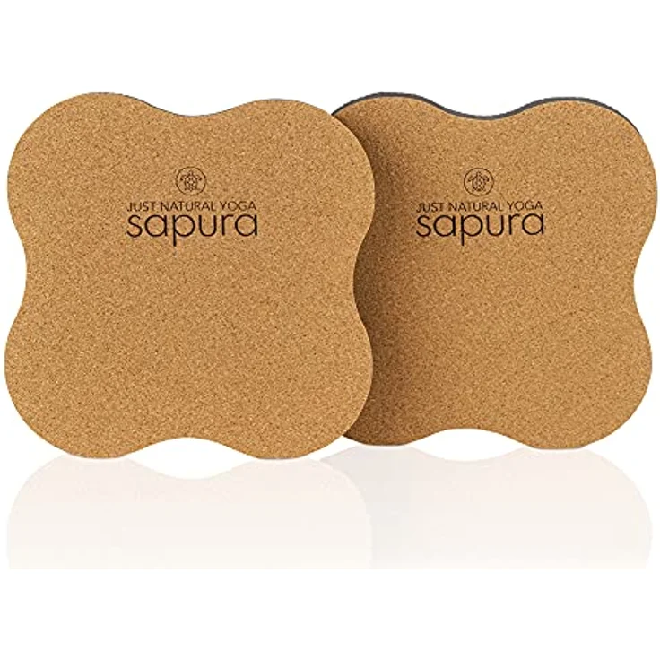 SAPURA Yoga Knie Pad 2er Set - Kork - Kniekissen Kniepolster Knieschoner - Nachhaltig - Entlastung für Knie und Ellenbogen – Bild 2