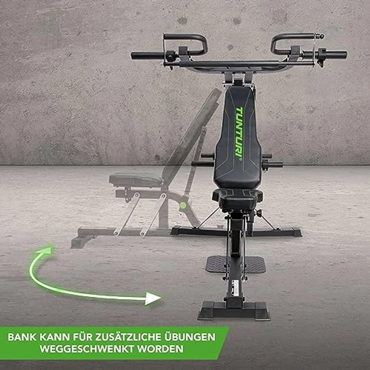 Tunturi Kraftstation WT80, Fitnessstation für Zuhause, Multigym mit Hantelbank – Bild 4