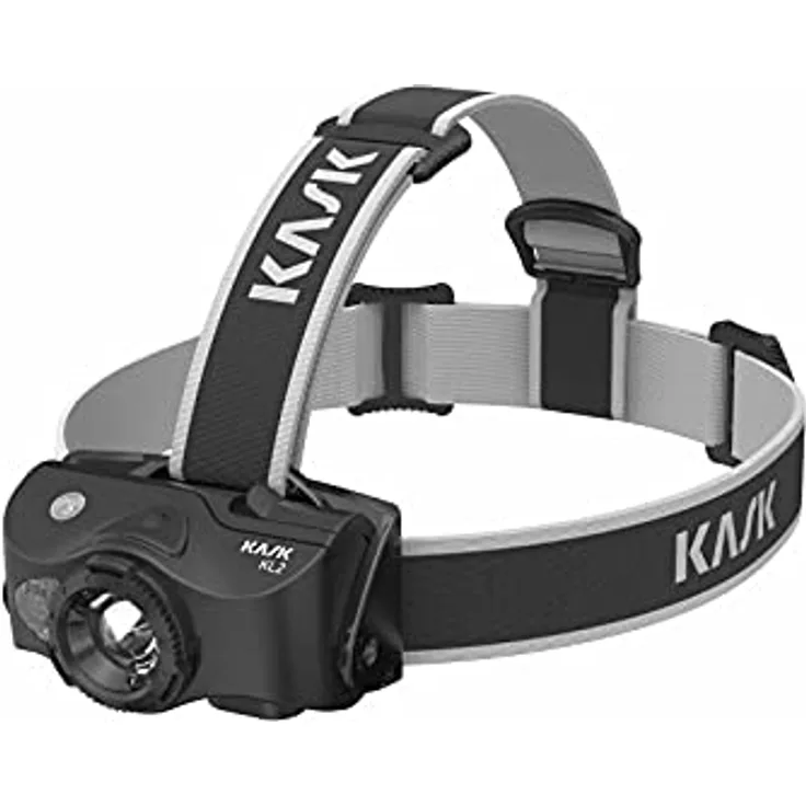 Kask WLA00002-240 KL-2 Stirnlampe, 240-Lumen, Schwarz/Weiß, mehrfarbige LEDs, zwei Energiemodi, innovatives Befestigungssystem