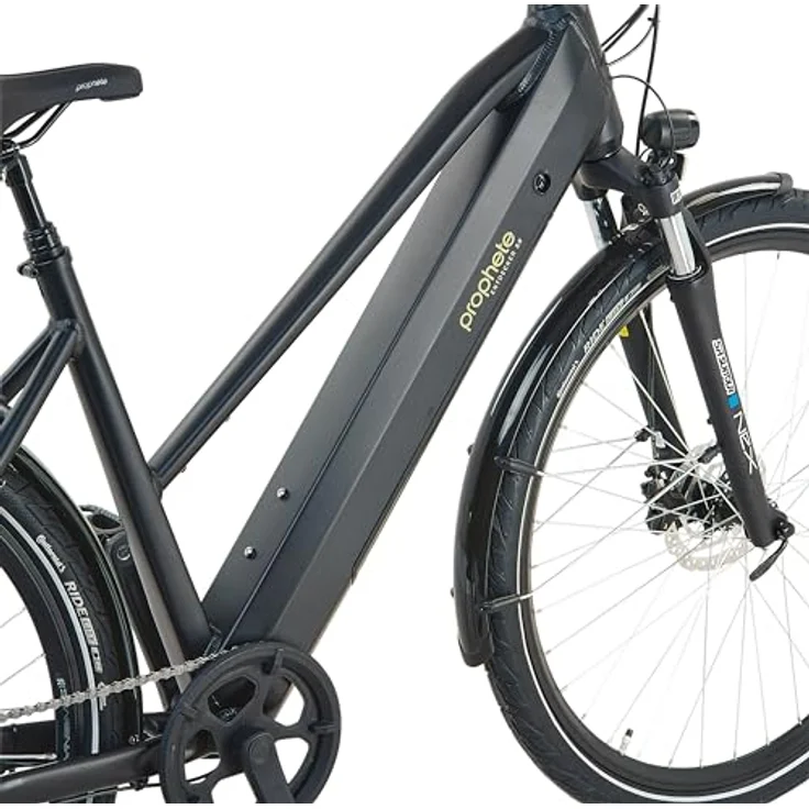Prophete Entdecker 2.0 Trekking E-Bike 28 Zoll - 360 Wh - Heckmotor - 8-Gang Kettenschaltung - HDY. Scheibenbremse - Rahmenhöhe 50 cm, Schwarz – Bild 4