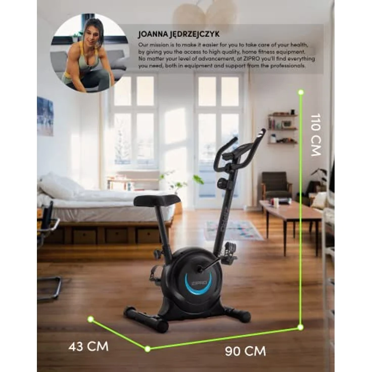 Zipro Heimtrainer Fahrrad One S, Ergometer Fitnessbikes, Magnetisches Fahrradtrainer, Ergometer Fahrrad bis 110kg, Indoor Bike, Trainingsfahrrad für zuhause, Fahrradergometer Batteriebetrieben – Bild 2