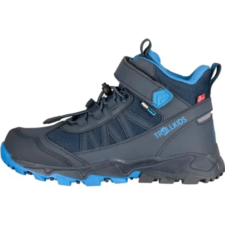Trollkids Kid's Tronfjell Hiker Mid, Unisex Wanderschuhe, wasserdicht, Schnellschnürung, Blau, Größe 33 – Bild 1
