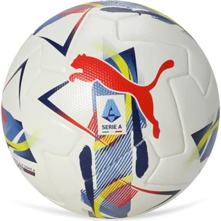PUMA Orbita Serie A Fußball (FIFA® Quality Pro), Unisex, Weiß/Multicolor, offizieller Spielball der italienischen Serie A