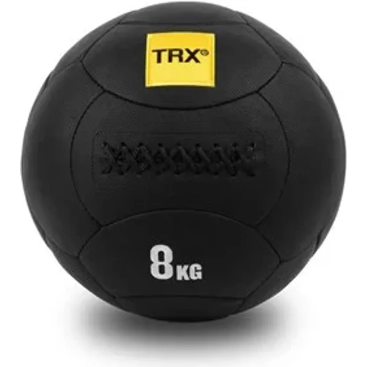 TRX HexGrip 35 cm, 8 kg Medizinball, rutschfeste Oberfläche für verbesserten Halt, schwarz