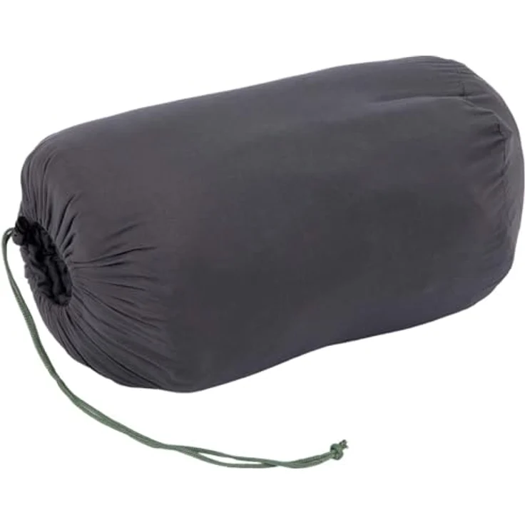 Bo-Camp Schlafsack Graphit-L, 200x80 cm, grau/blau, komfortabel ab 12 Grad, gute Isolierung mit 3D Hohlfaserfüllung – Bild 5